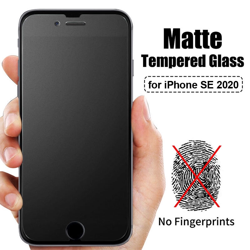 iPhone SE 2020 Matte No Fingerprint Tempered Glass Screen Protector For