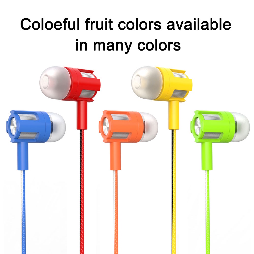 3.5mm wired earplugs simple line macaron fashion universal color inear headphones Shopee