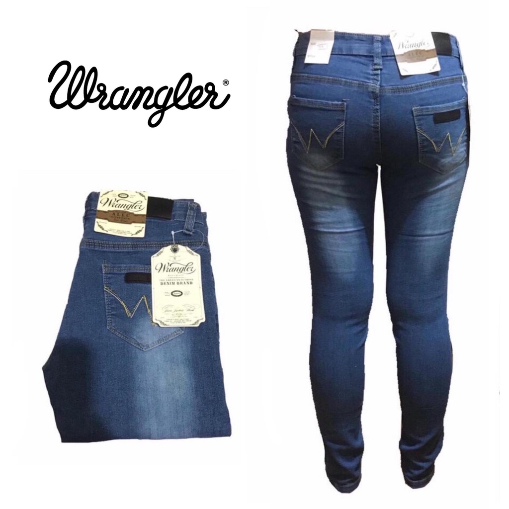 7626 Wrangler Jeans Fashion Casual Skinny Denim Pants for Women | Shopee  Philippines