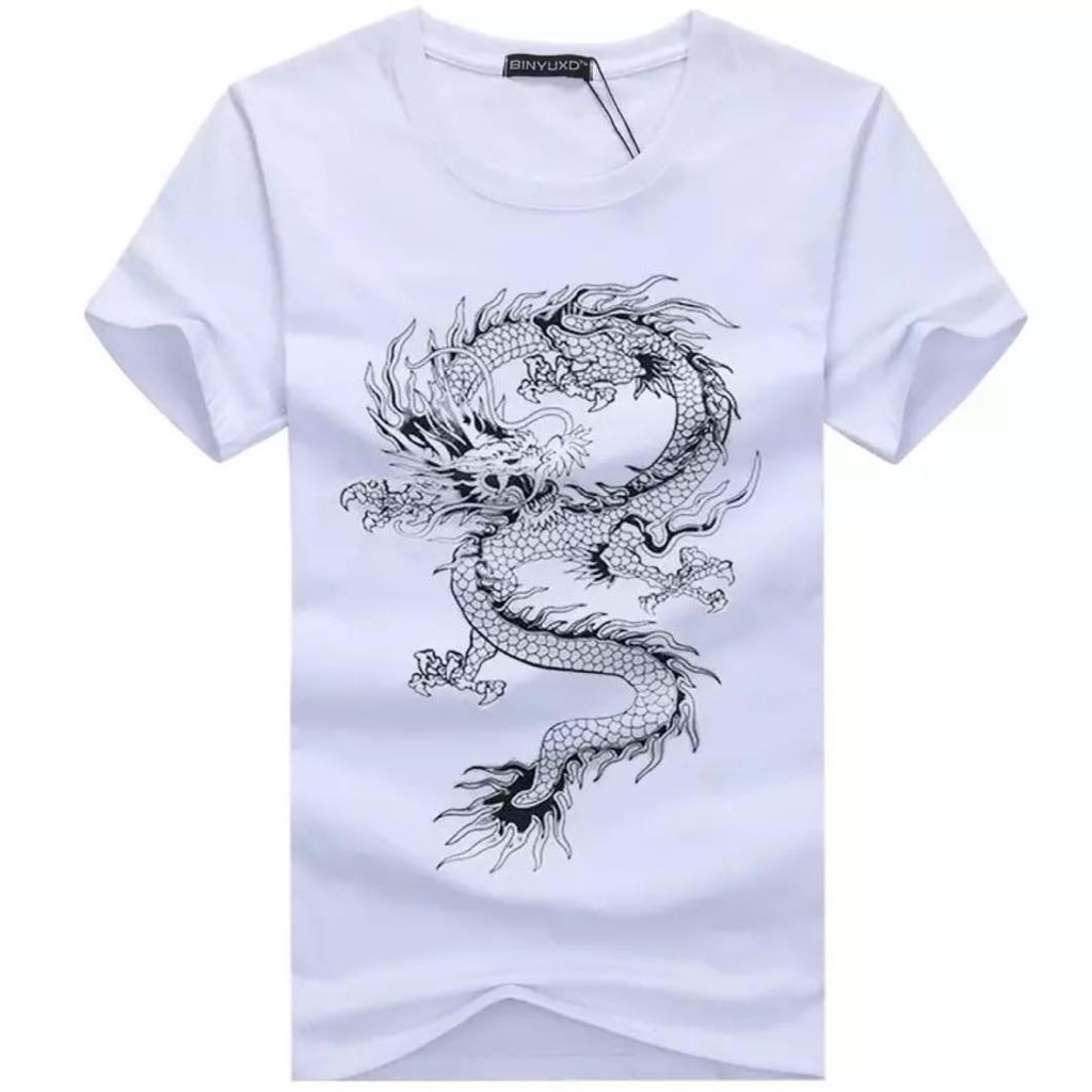 Men's T-Shirt Dragon Printed | Shopee Philippines