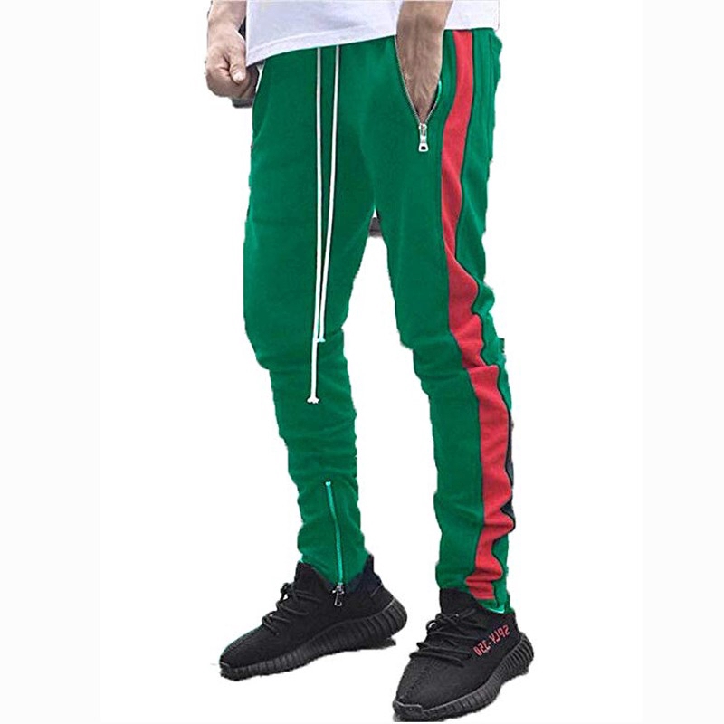 mens joggers with side stripe