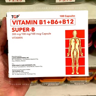 (Neurobion Forte Generic) Super B Vitamin B Complex /  B1 + B6 + B12 / 300mg / 100mg / 100mcg #4
