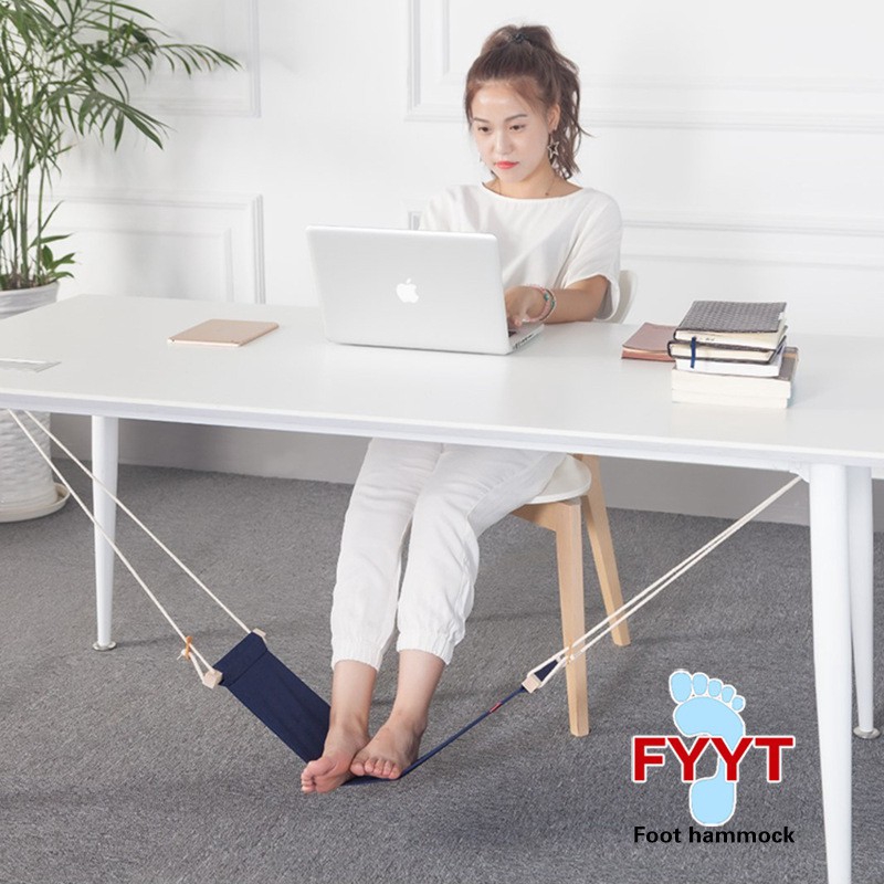 Office Home Foot Leg Rest Hammock Stand Desk Footrest Travel