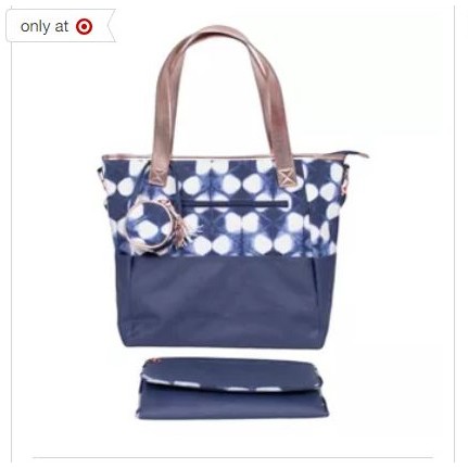 cloud island floral tote diaper bag