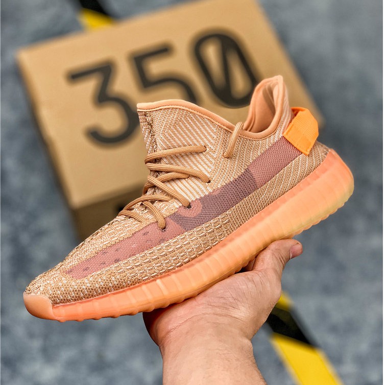 peach colored yeezys