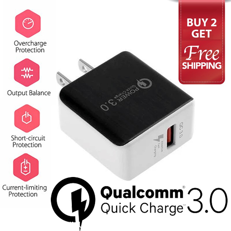 Certified Quick Charge 3.0 USB Wall Charger Portable Fast