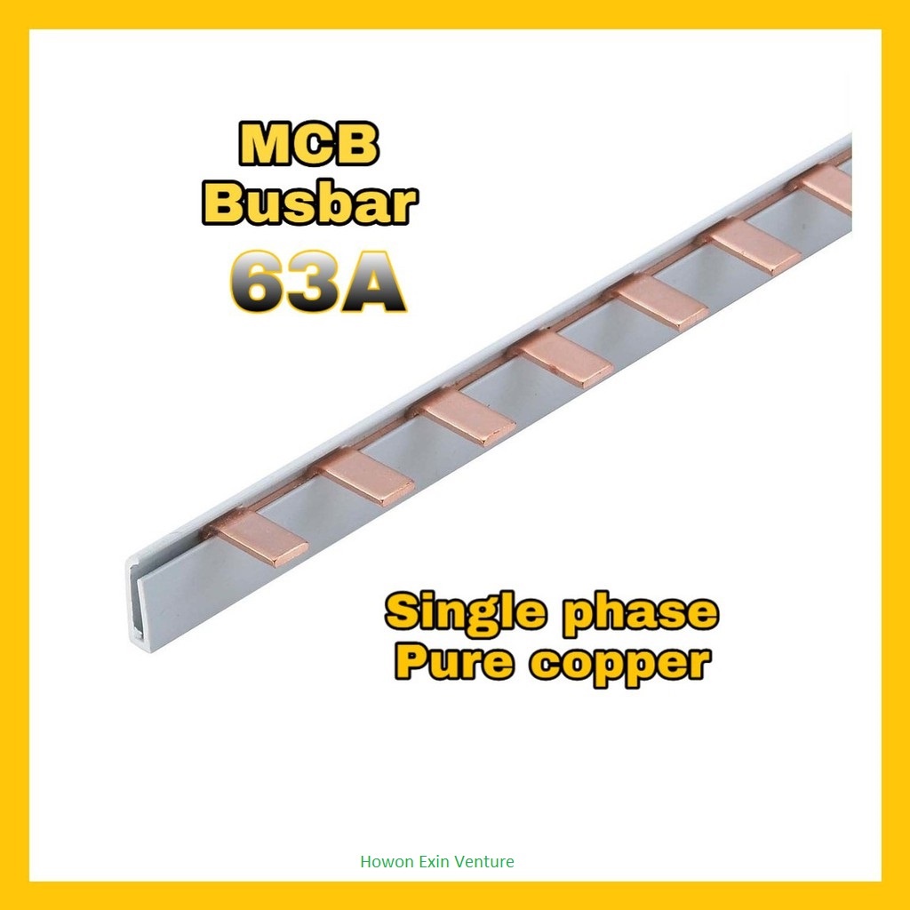 MCB Pure Copper Bar MCB Copper Bus Bar With PVC Insulated 1 Pole Single Phase Length 