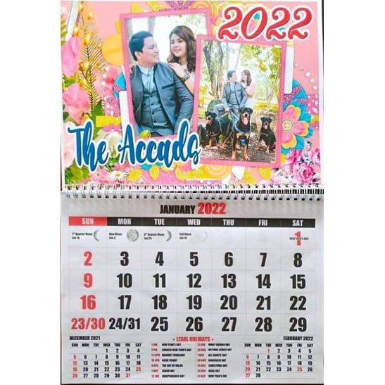 Personalized 2022 Wall calendar Shopee Philippines