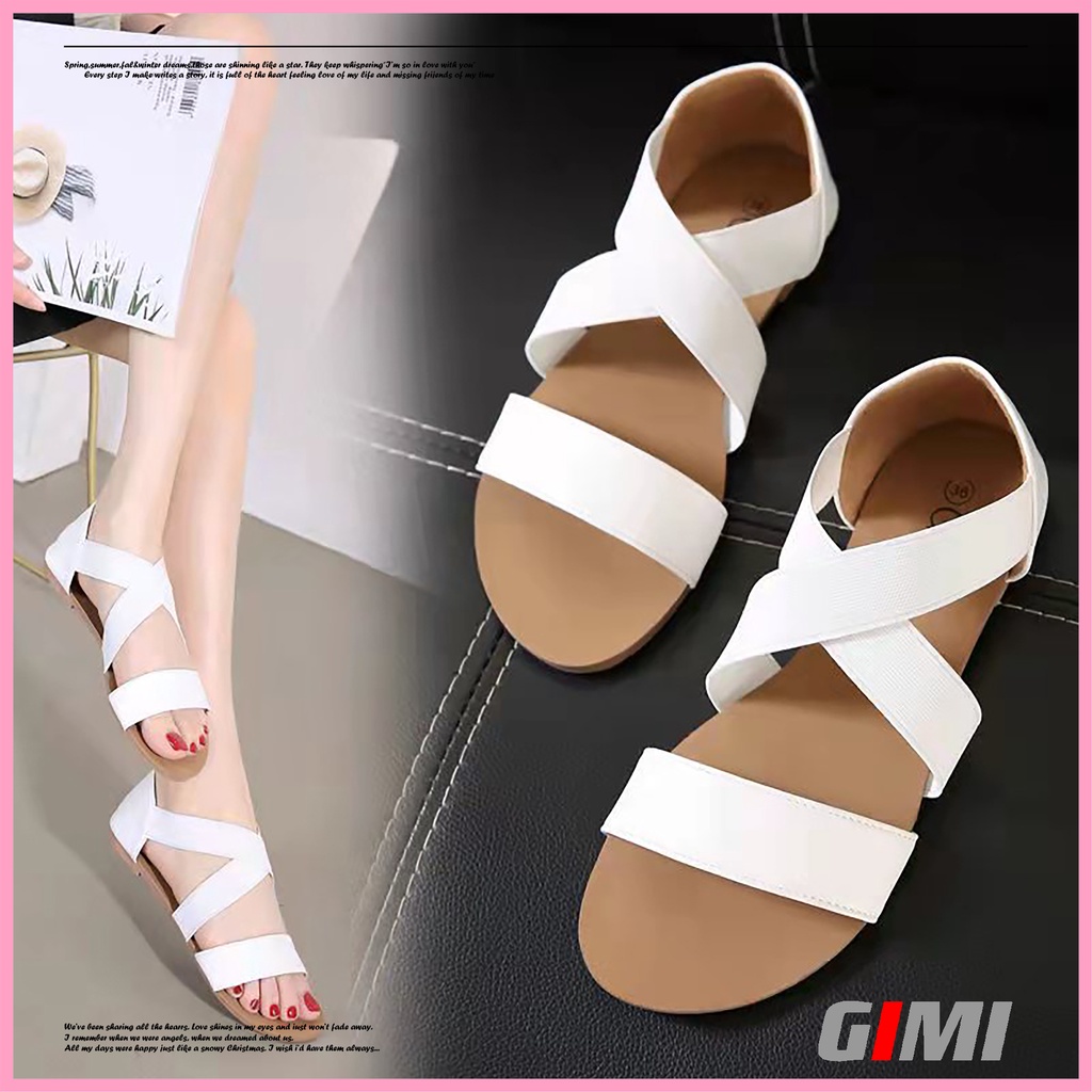 Korean Fashion Flat Sandals GIMI Sandals for Women AY-8066 | Shopee ...