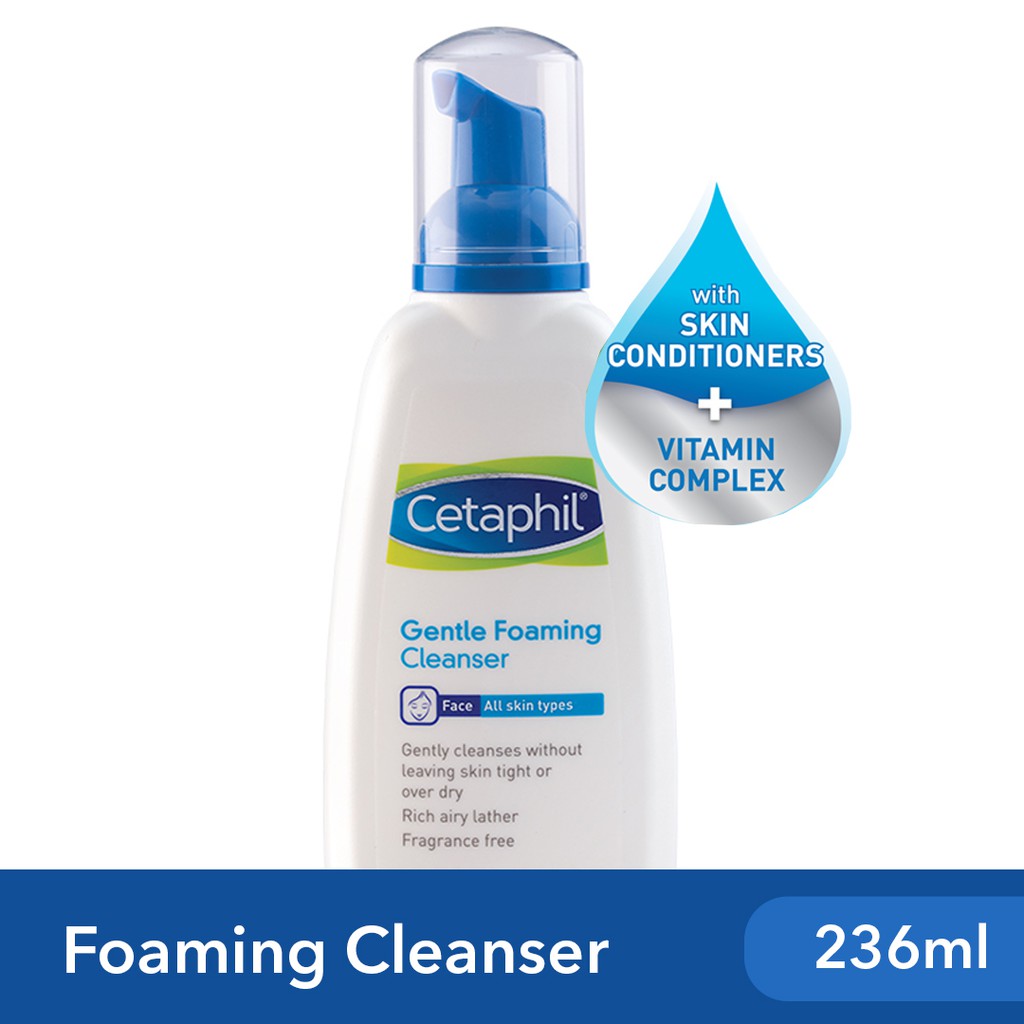 Cetaphil Gentle Foaming Cleanser 236ml [For Dry and Sensitive Skin
