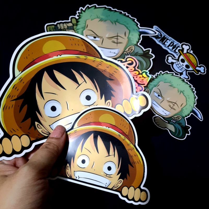 Luffy and Zoro Car Decals Big or Small Laminated Waterproof One Piece