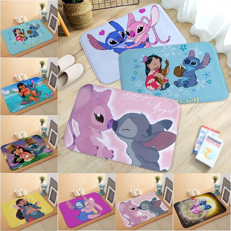 Outdoor Entrance Indoor Lilo Stitch Carpet Rugs Doormat Flannel Anti Slip Bathroom Kitchen Floor Mats 40x60cm 50x80cm Shopee Philippines
