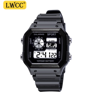 Lwcc 2021 Fashion Vintage Digital Watch Unisex Silicone Strap Watches With Calendar Relo