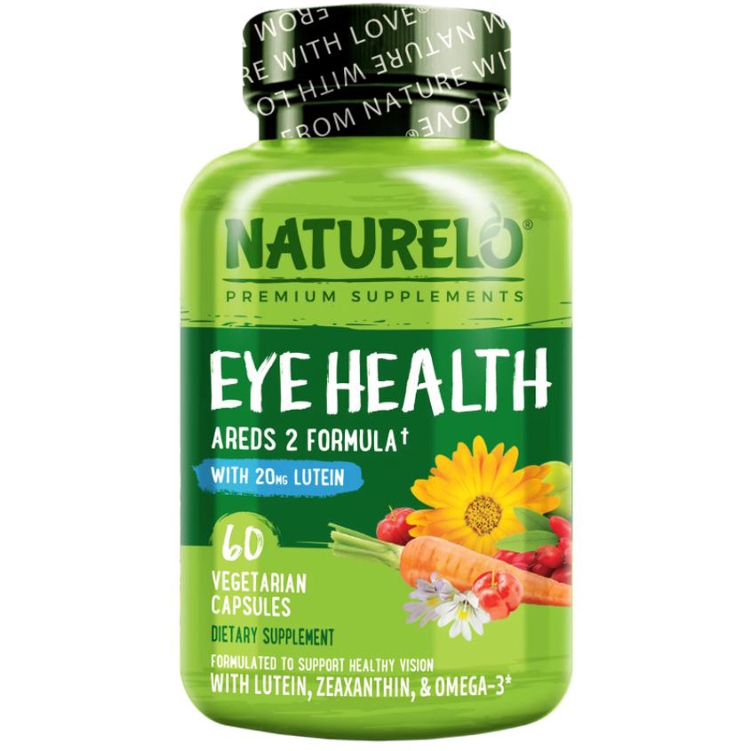 NATURELO, Lutein Zeaxanthin Omega 3, Eye Health Areds 2 Formula, 60 ...