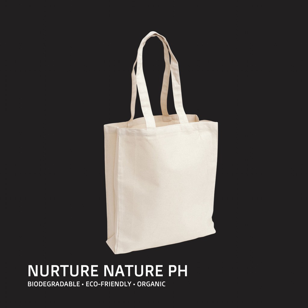 plain white tote bag