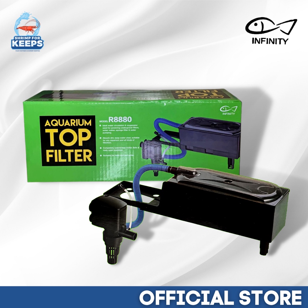 Infinity Aquarium Top Filter R8880 Overhead Aquarium filter for Freshwater and marine tanks