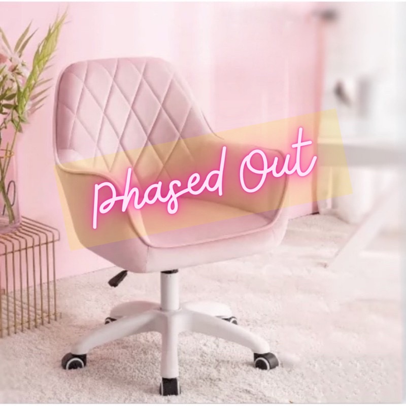 Rica Pink Velvet Modern Stylish, Pink Vanity Swivel Chair