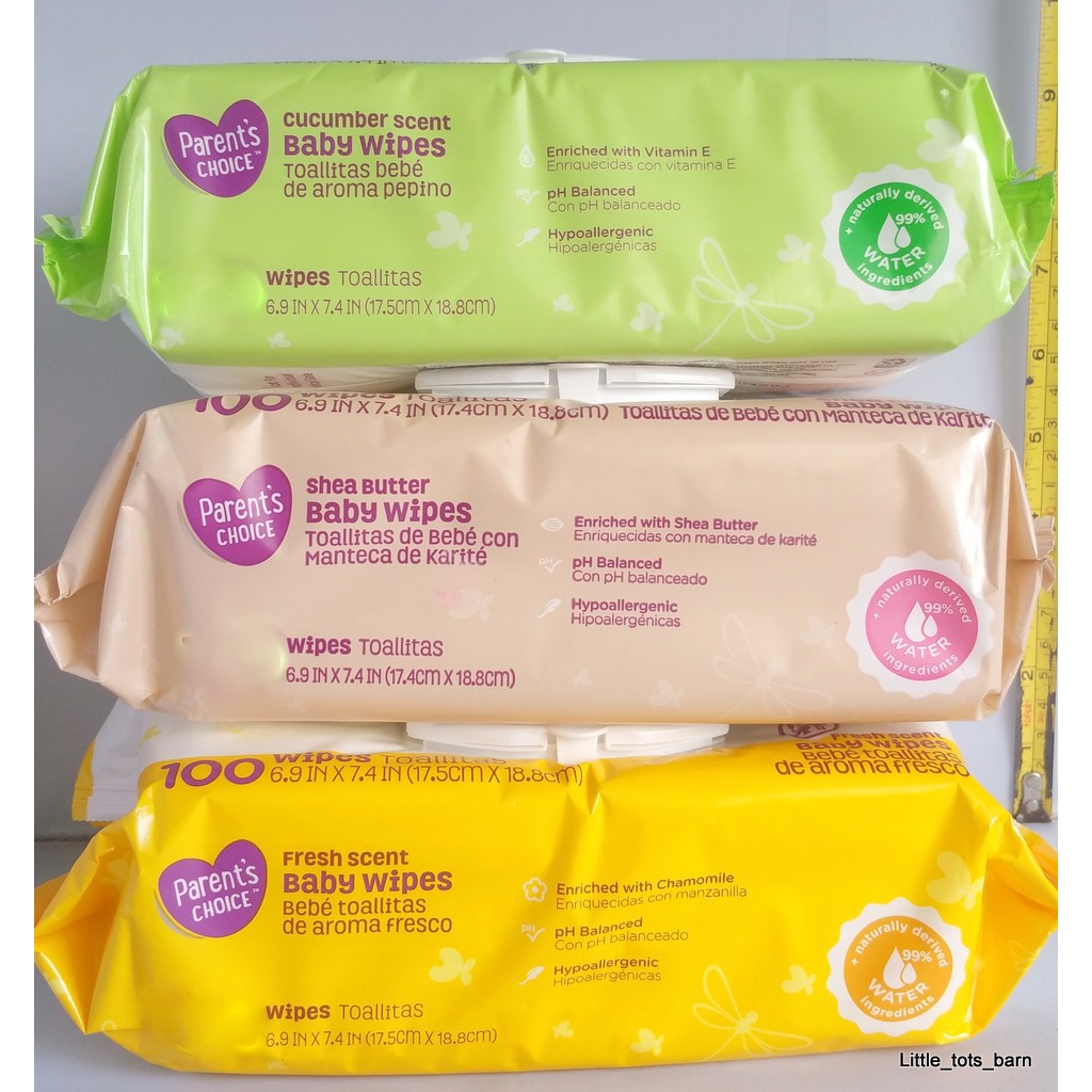 shea butter parents choice wipes
