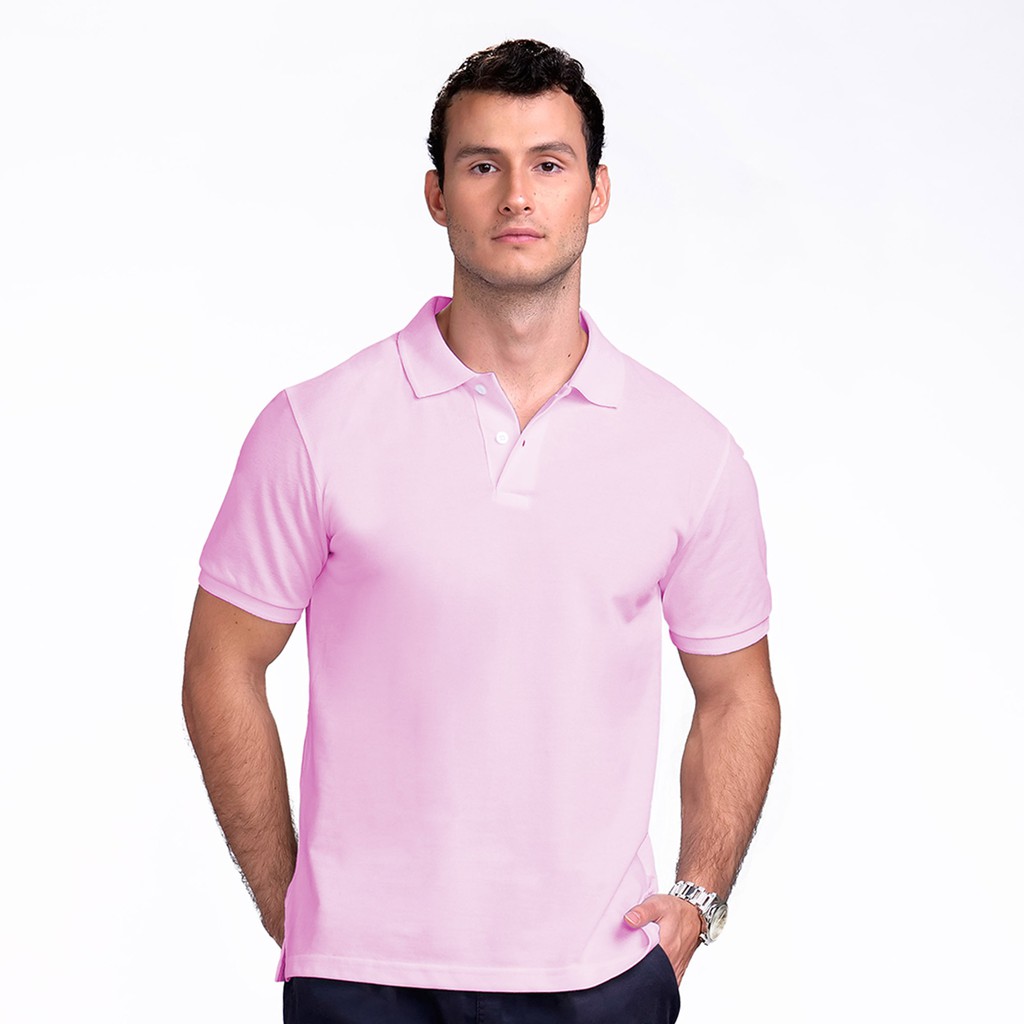 men's pink polo shirt