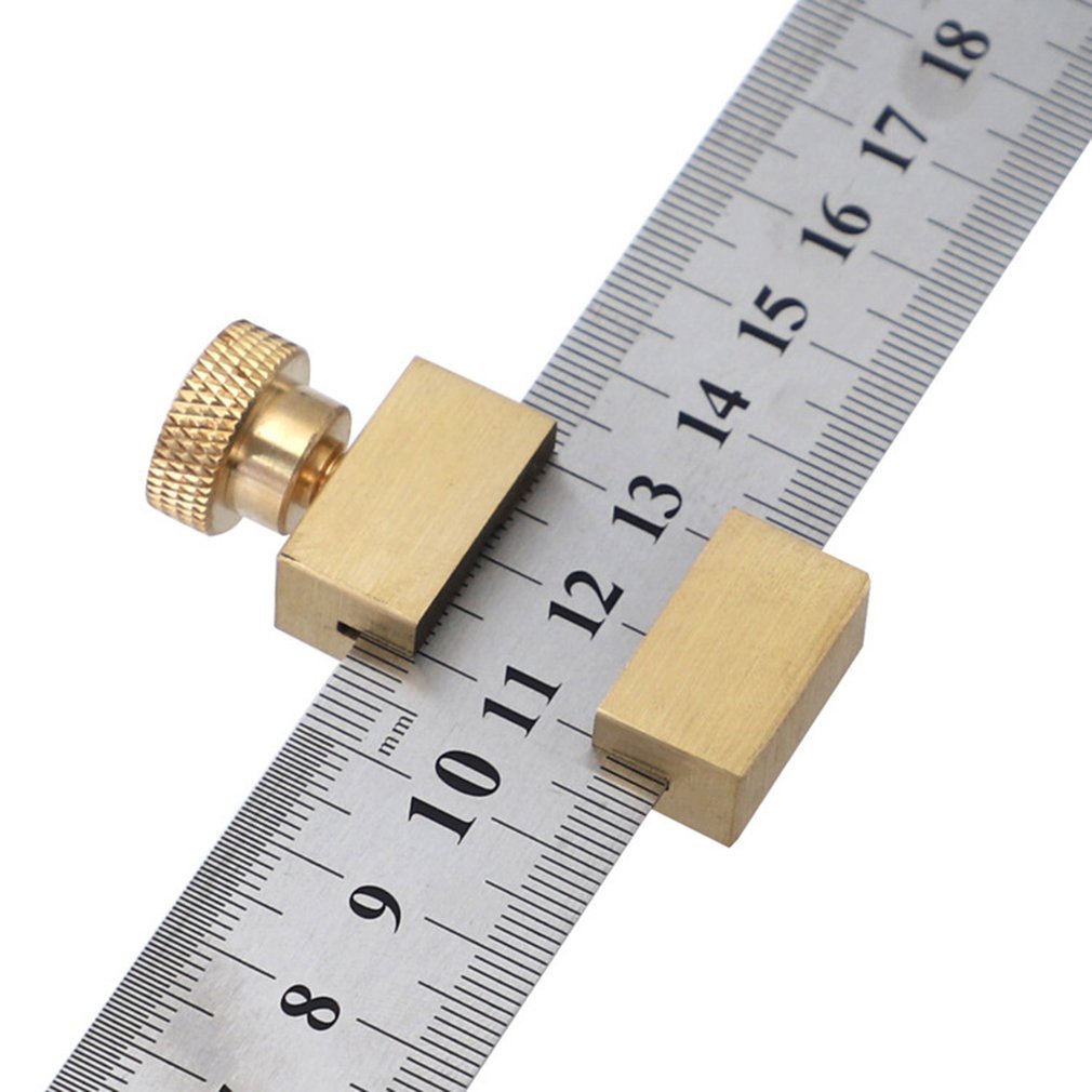 Steel Ruler Positioning Block Brass Angle Plotter Line Marking ...