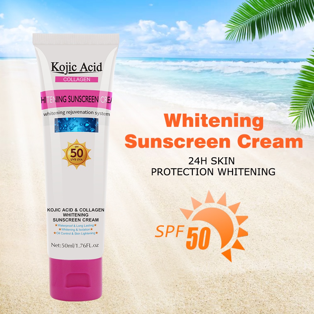 GUANJING kojic acid sunscreen UV protection moisturizing brightening