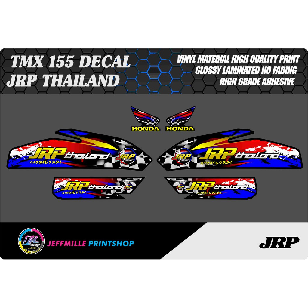 Honda Tmx 155 Jrp Thailand Sticker Decal Shopee Philippines