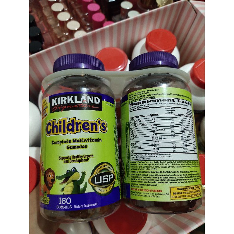 ORIGINAL Kirkland Children's Complete Multivitamin Gummies, 160pcs