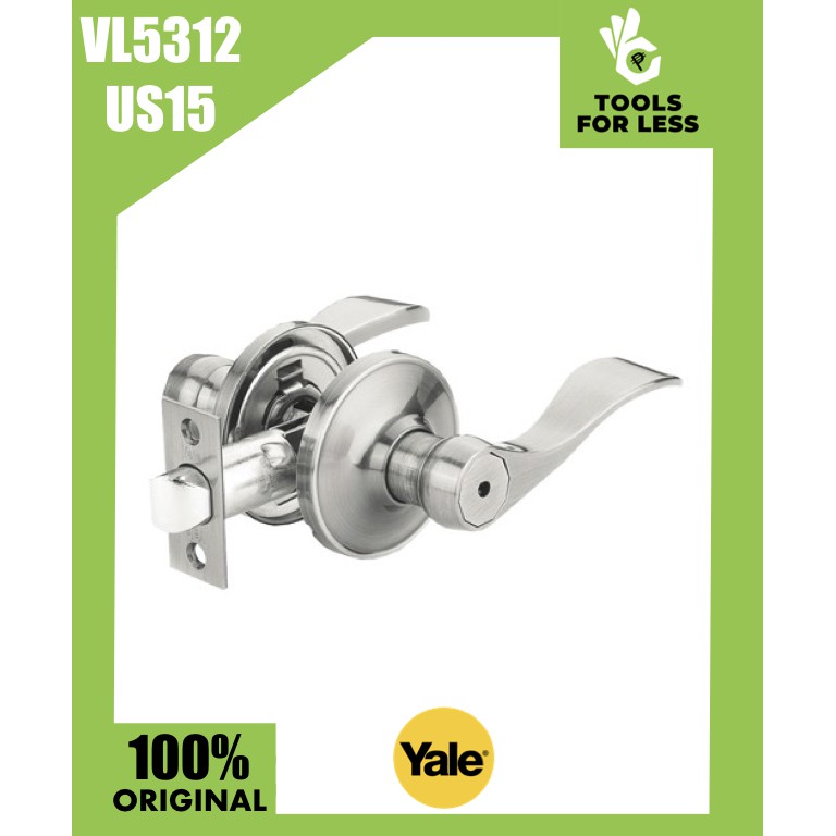 Yale Satin Finish Tubular Bathroom Door Knob Lever Set (No Keys) VL5312 US15 No Ratings | Shopee ...