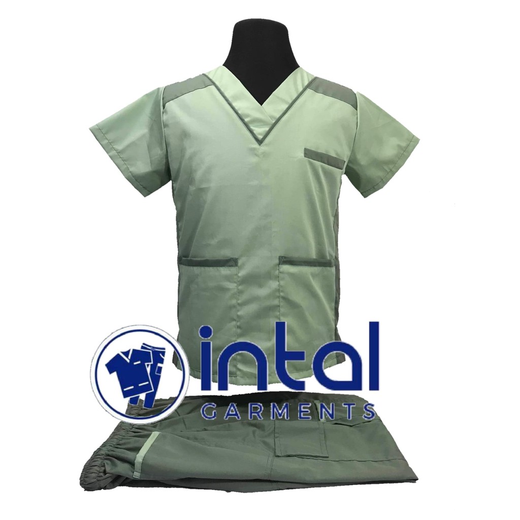 SCRUB SUIT CARGO Uniform Polycotton 09 Sage Green Russian Green by