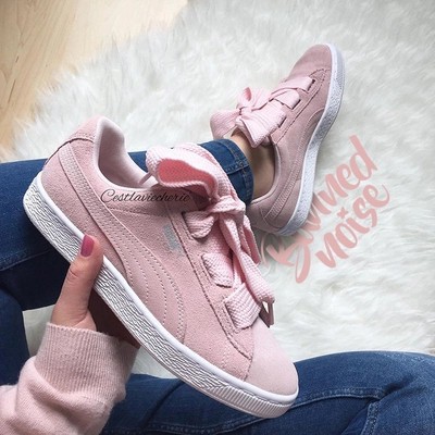 puma pink ribbon shoes
