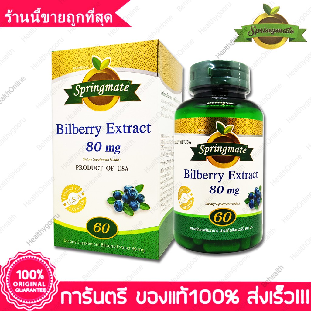 Springmate Bilberry Extract Springmate Bilberry Extract 80 mg 60 capsules Shopee Philippines