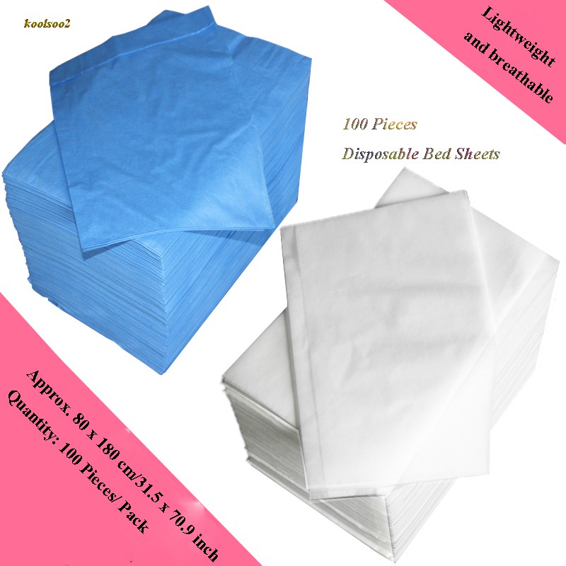 [KOOLSOO2 Handa na Stock ] 100 Piece Disposable Bed Sheets, Waterproof