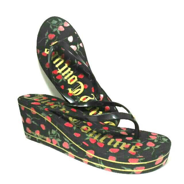 juicy couture wedge flip flops