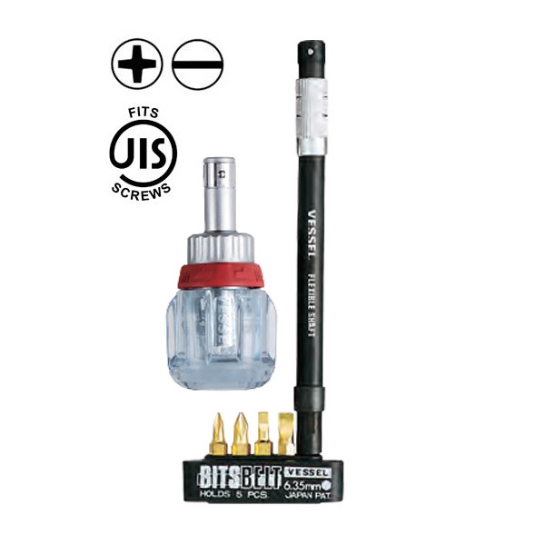 Mount 6-in-1 Stubby Multi-Bit-Schraubendreher, Industriewerkzeug