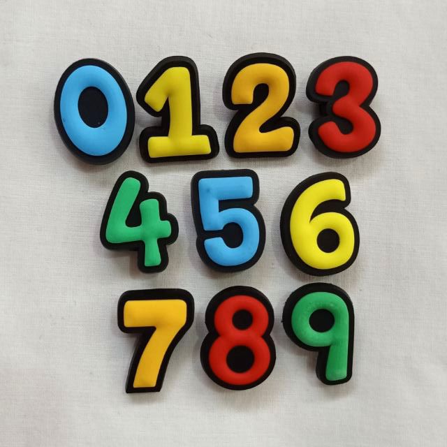 crocs charms numbers