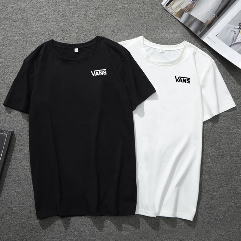 vans shirt black and white