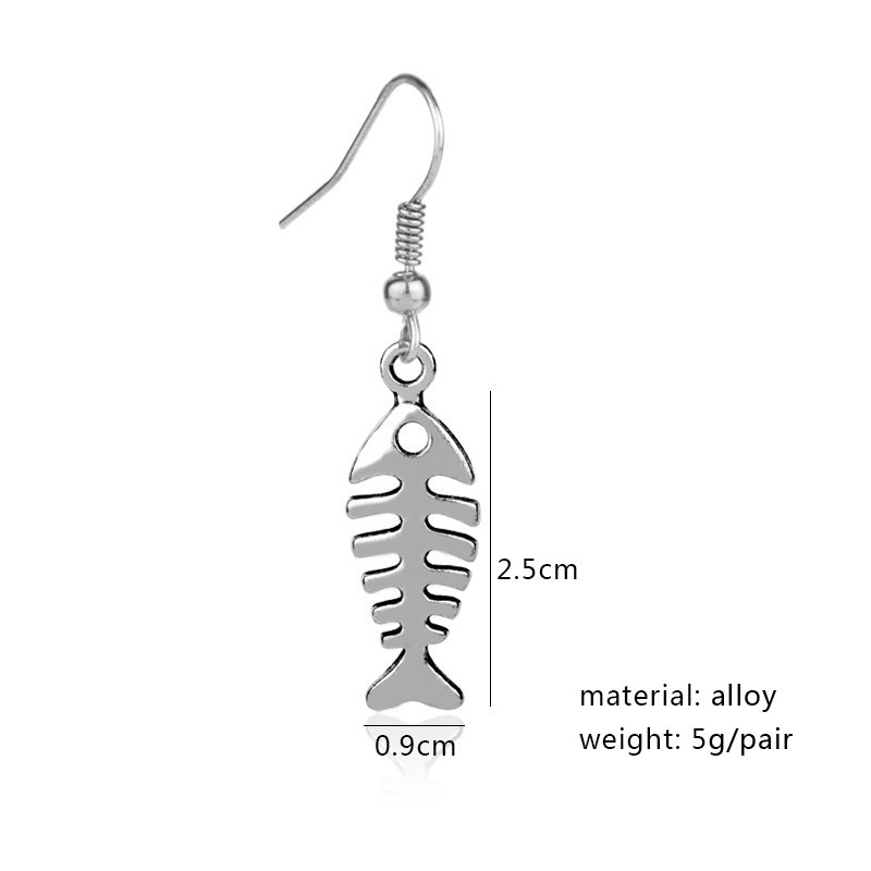 Personality Fish Bone Shape Ear Hook Eardrop Women Earrings Shopee Philippines