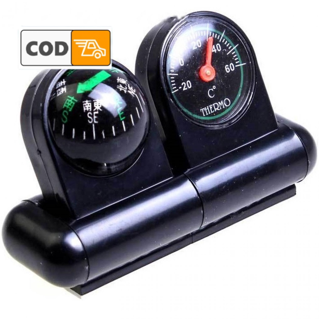 Compass Thermometer Car Dashboard 2 in 1 Unique Paste Display