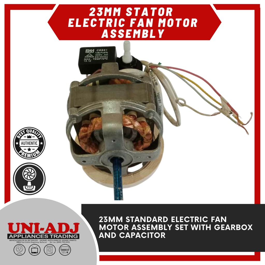 23mm-electric-fan-motor-assembly-set-with-gearbox-and-capacitor