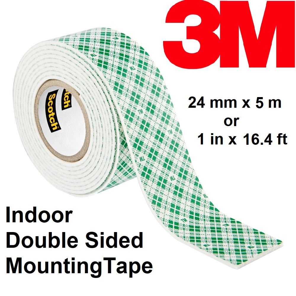 3m Double Sided Tape 24mm X 5m Foam Type Scotch Indoor Mounting Tape 1 Inch X 16 4 Feet 110 5a Shopee Philippines