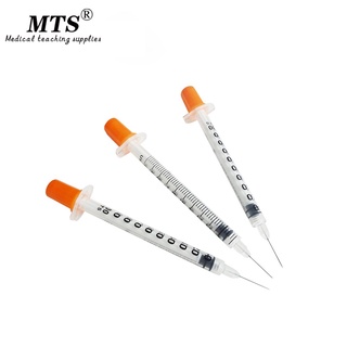 ◐{Negotiable price}Disposable Safety Insulin Syringe 1ml  Sterilized for teaching*･゜ﾟ･*:.｡..｡.:*･' #3