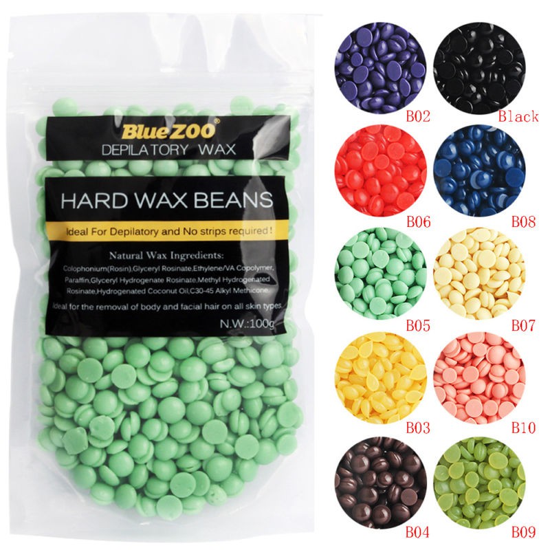 Hot Film Hard Wax Beans Pellet Waxing Body Hair Removal 100g