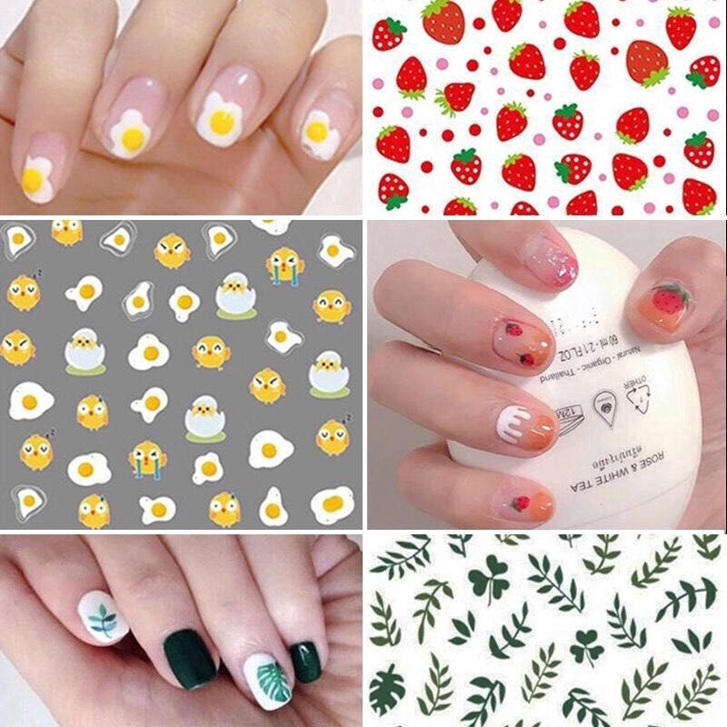 Kids girl Nail Stickers Designs 3D Nail Art Stickers Waterproof