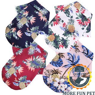 Dog Clothes Pet Cat Clothes Dog Shirt Cat Puppy Shirt Hawaii Style Floral Breathable Cool Clothes