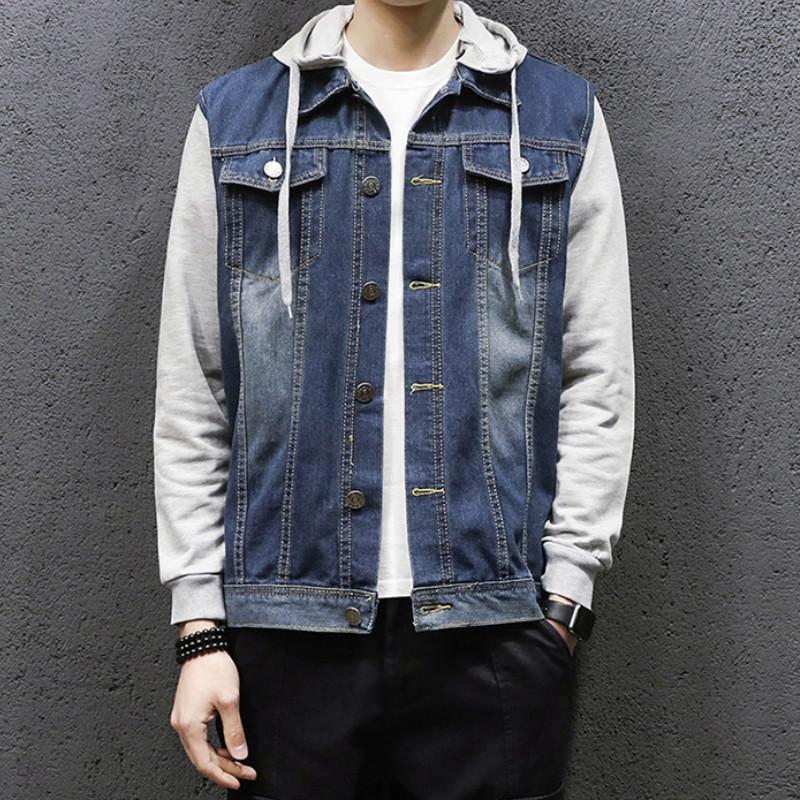 denim jacket hoodie men