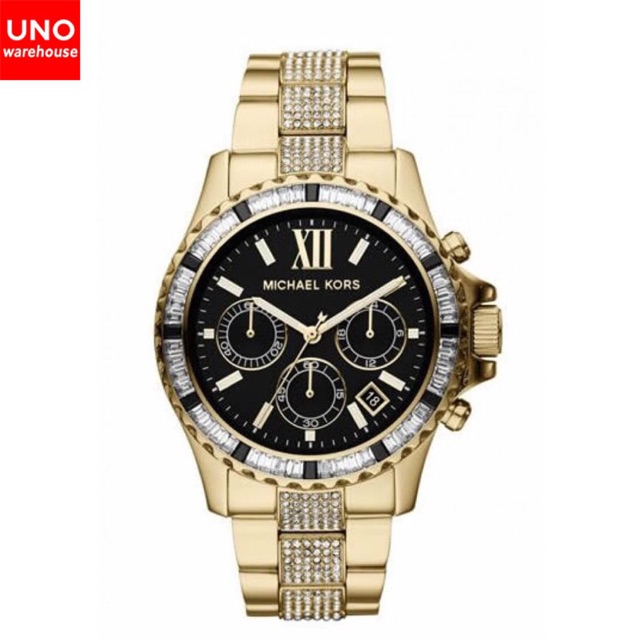 michael kors watch women's black and gold