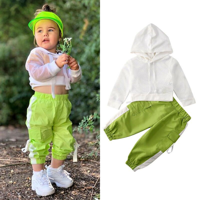 Baby Girl Toddler OOTD Cute Crop Top Jacket and Pants (14 Years