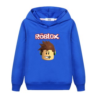 2018 new kids roblox red nose day pullover hooded sweatshirt boys girls autumn cotton t shirt fashion cartoon tops 3 14 years
