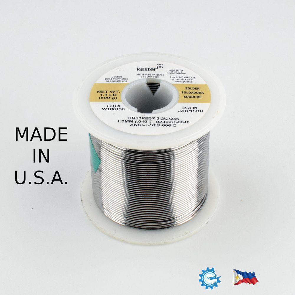 Kester Soldering Lead Wire 1.0mm Sn63Pb37 Flux245 Core 58 500g 926337