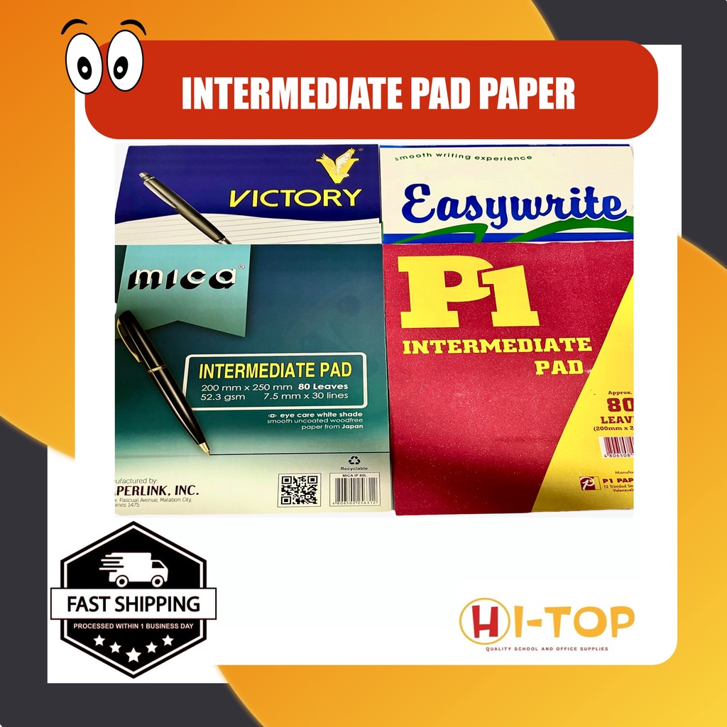 Intermediate Pad Paper Long Writing Pad Sold per ream(10pads) Victory